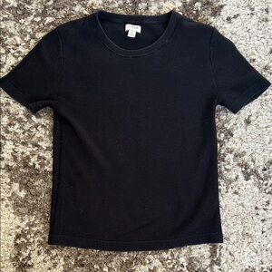 J. Crew Black Knit Tee